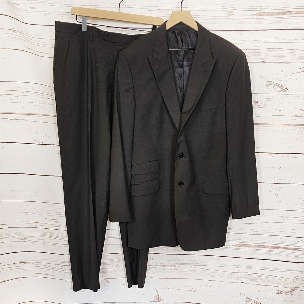 Versace Collection | Charcoal Gray Pinstripe 2 PC Suit